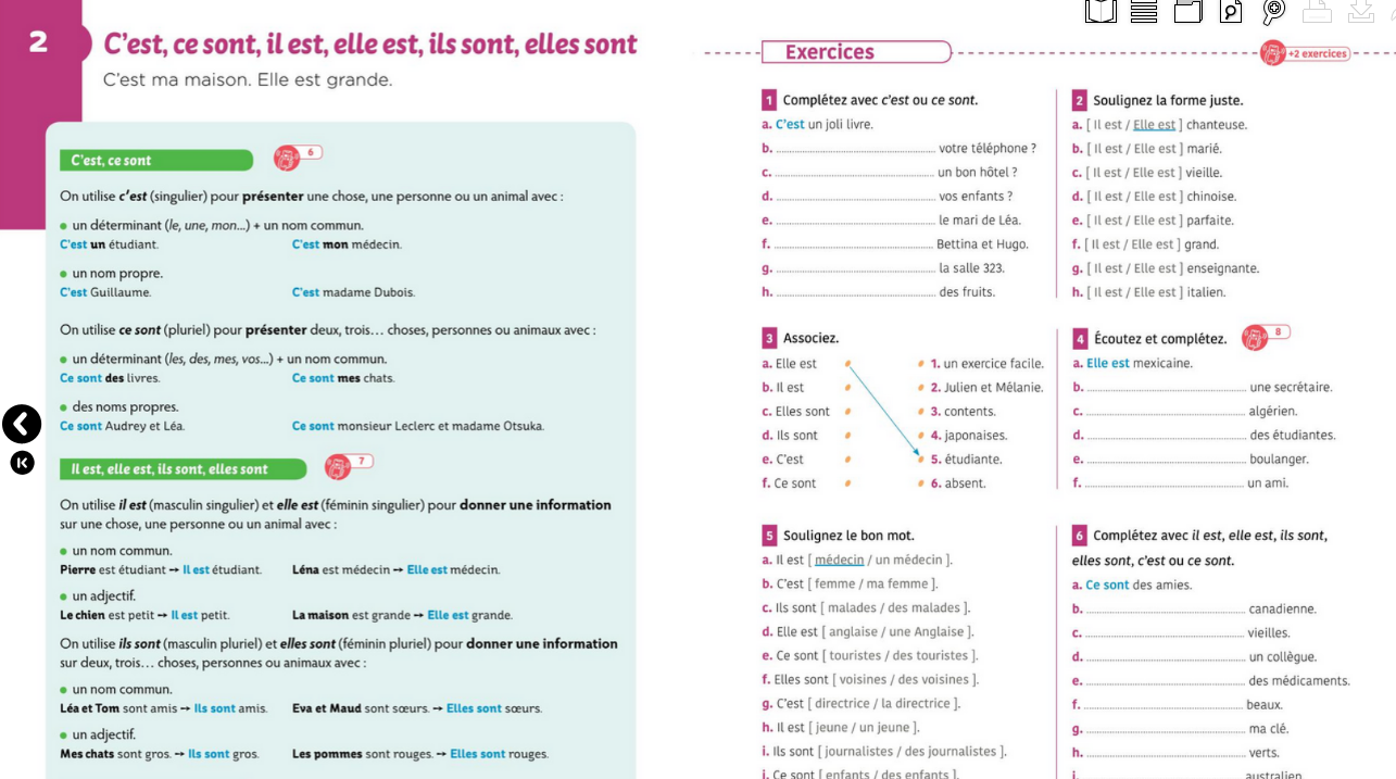 Exercices de Grammaire et Conjugaison A1